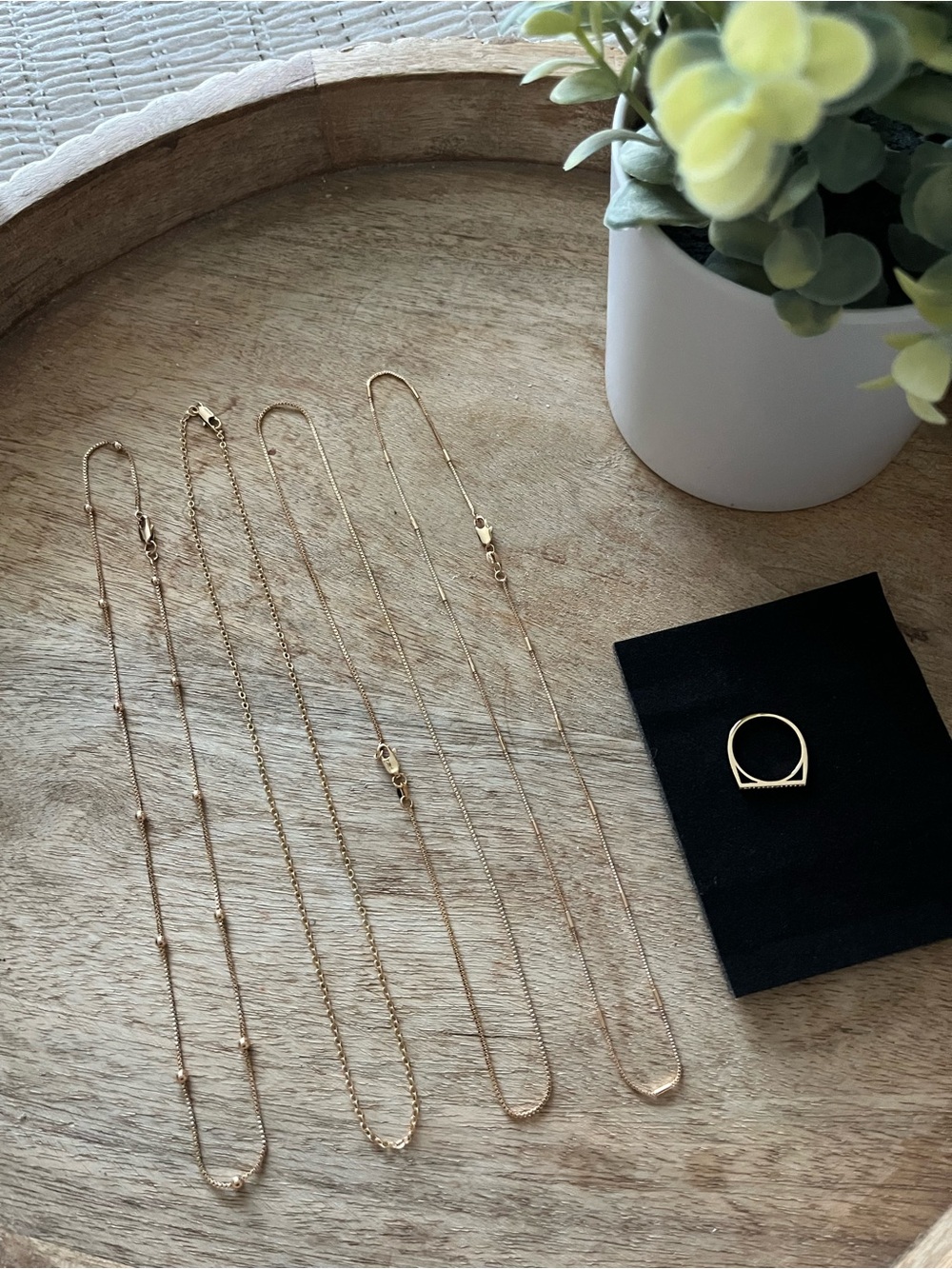 ROSE GOLD NECKLACES AND RING π - Picture 5 of 5